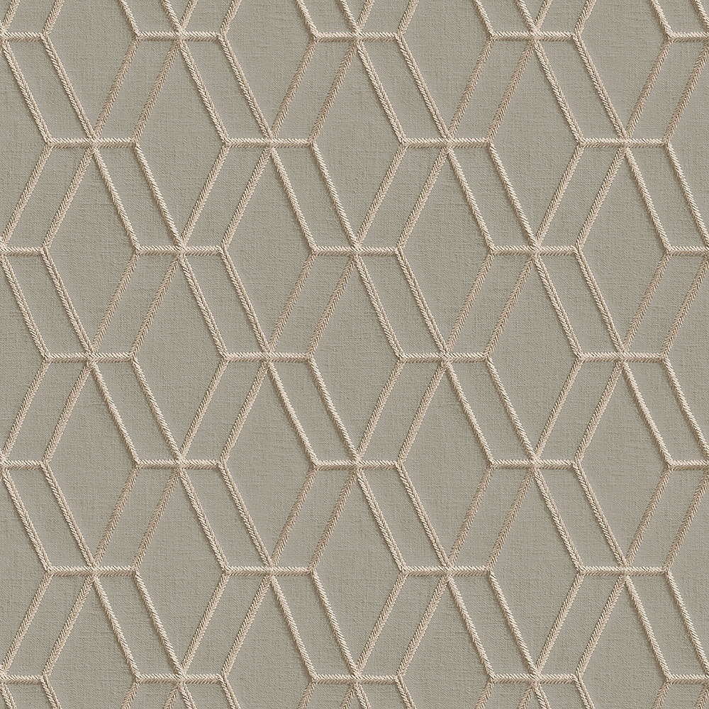 Geometrische Vliestapete, grau, Stoffimitat, DE120064, Best Sellers, Design ID