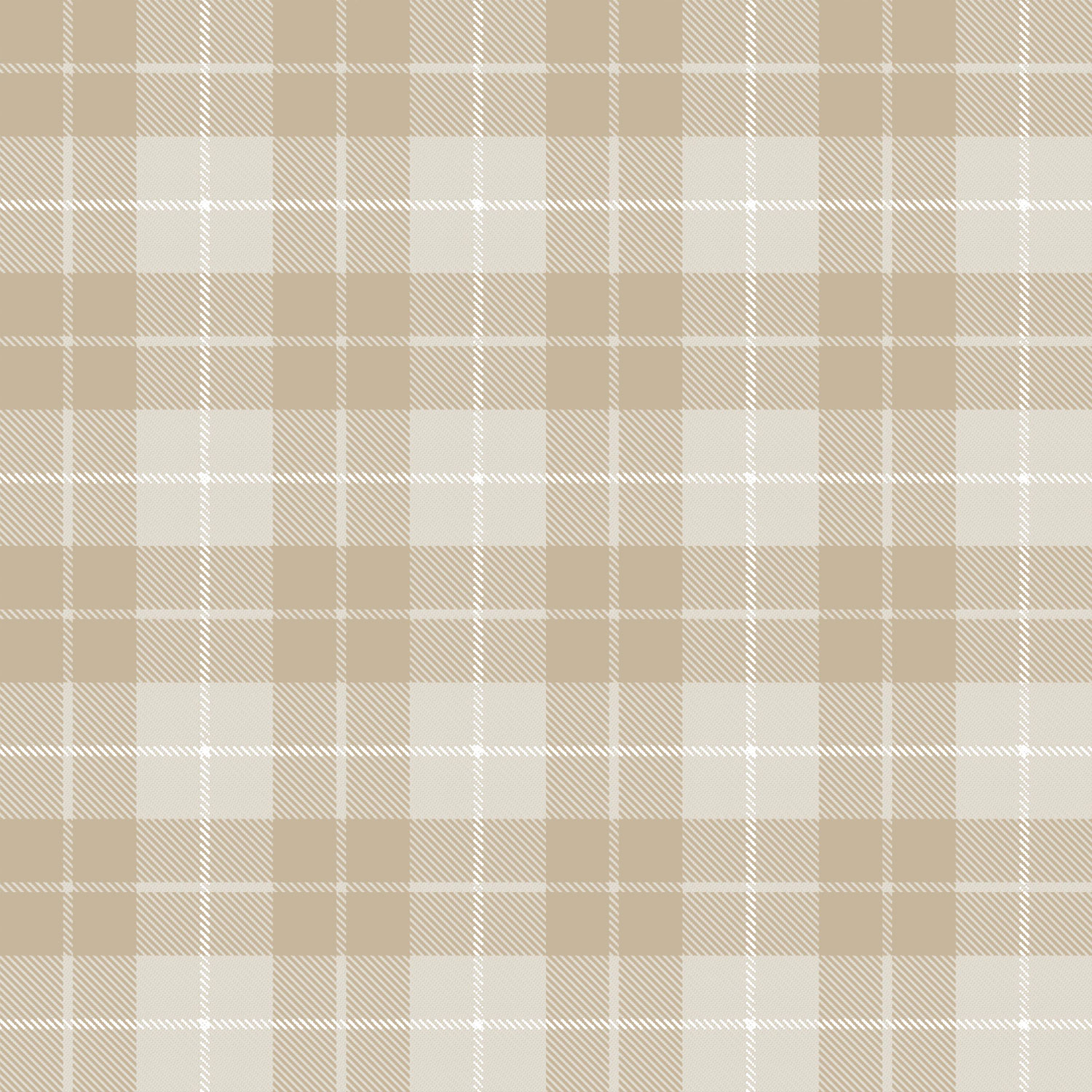 Beige Tapete, karierter Stoffimitat, 14872, Happy, Parato
