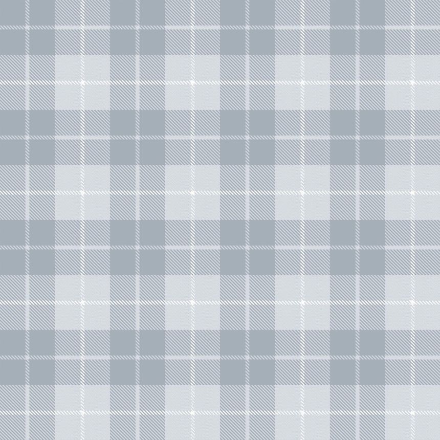 Blaue Tapete, karierter Stoffimitat, 14873, Happy, Parato