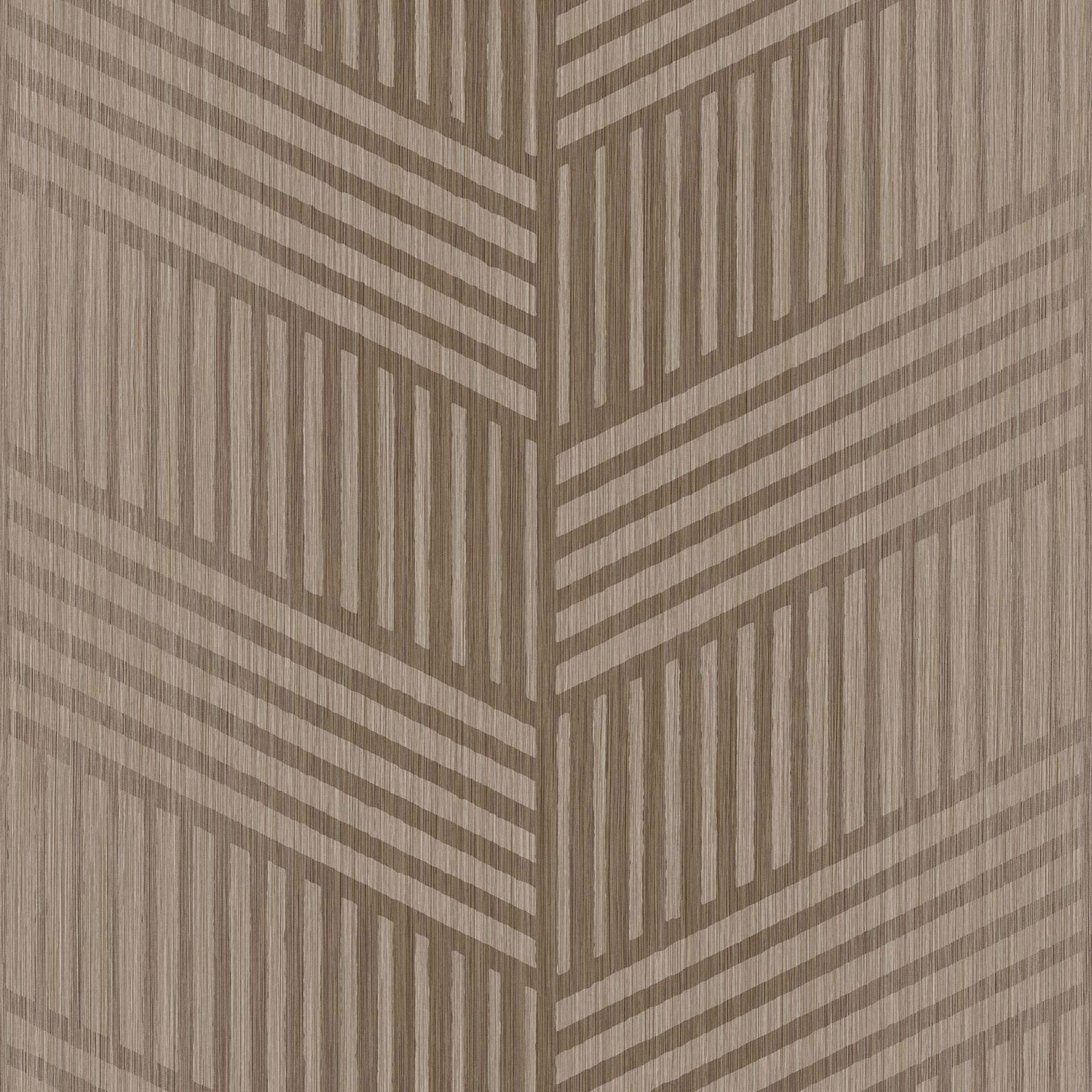 Braungoldene Vliestapete, geometrisches Muster, 24484, Textum, Cristiana Masi by Parato