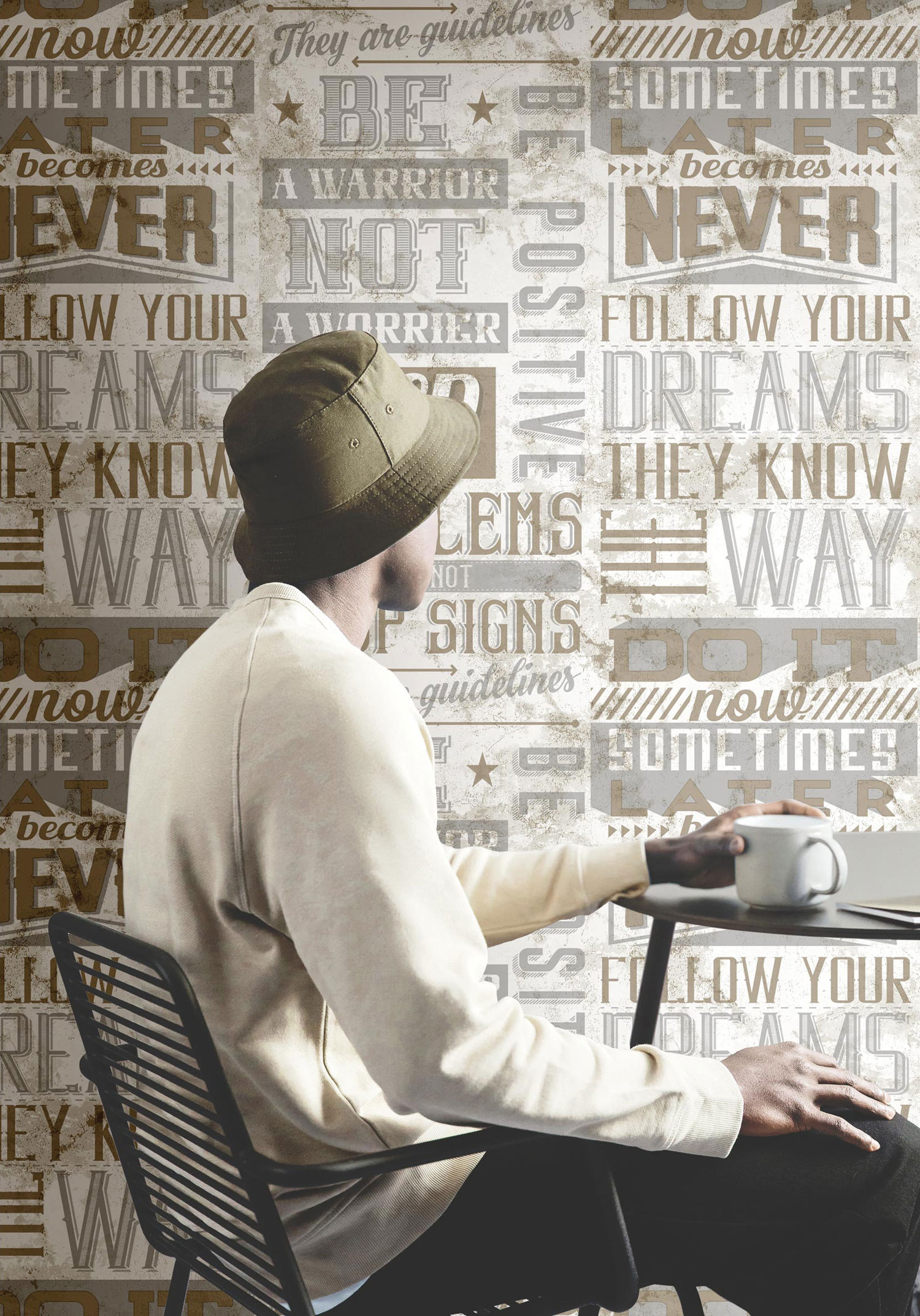 Vliestapete, Aufschriften, 16605, Friends & Coffee, Cristiana Masi by Parato