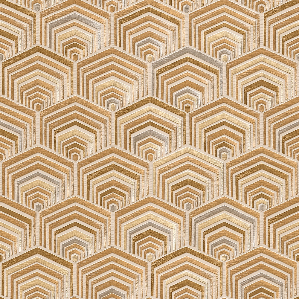 Non-woven geometric wallpaper with a vinyl surface DE120043, Wallstitch, Design ID
