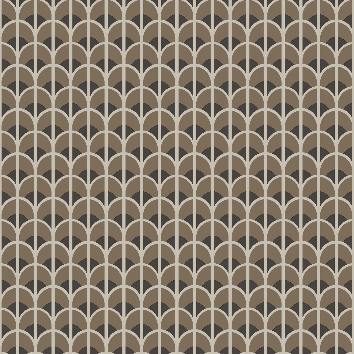 Braune Tapete mit geometrischem Muster, 28867, Thema, Cristiana Masi by Parat