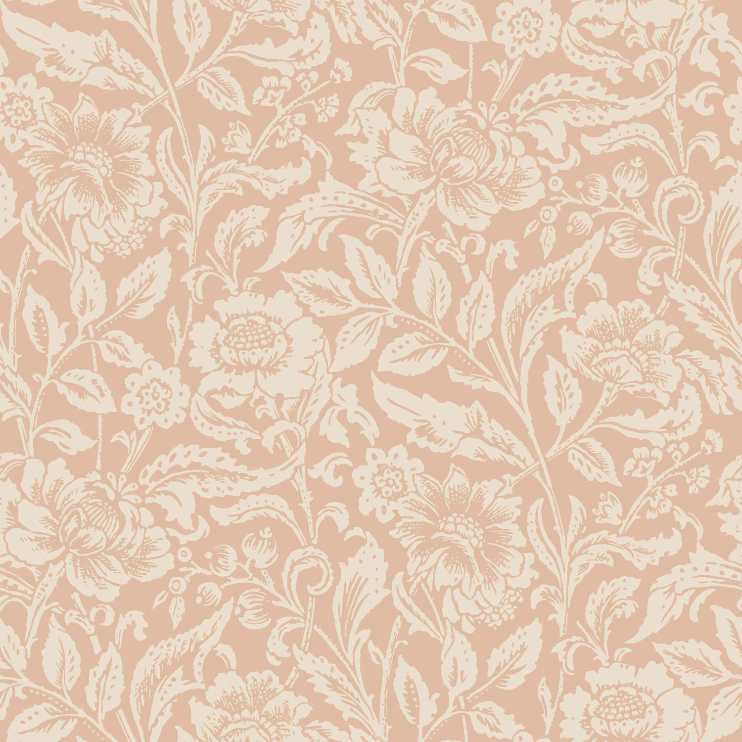 Beige florale Vliestapete, 139427, Vintage Flowers, Esta Home