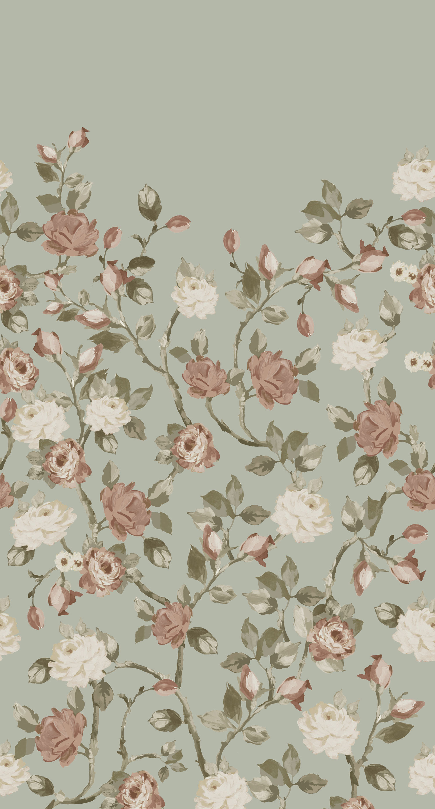 Fototapete, Rosen, 159213, Vintage Flowers, Esta Home