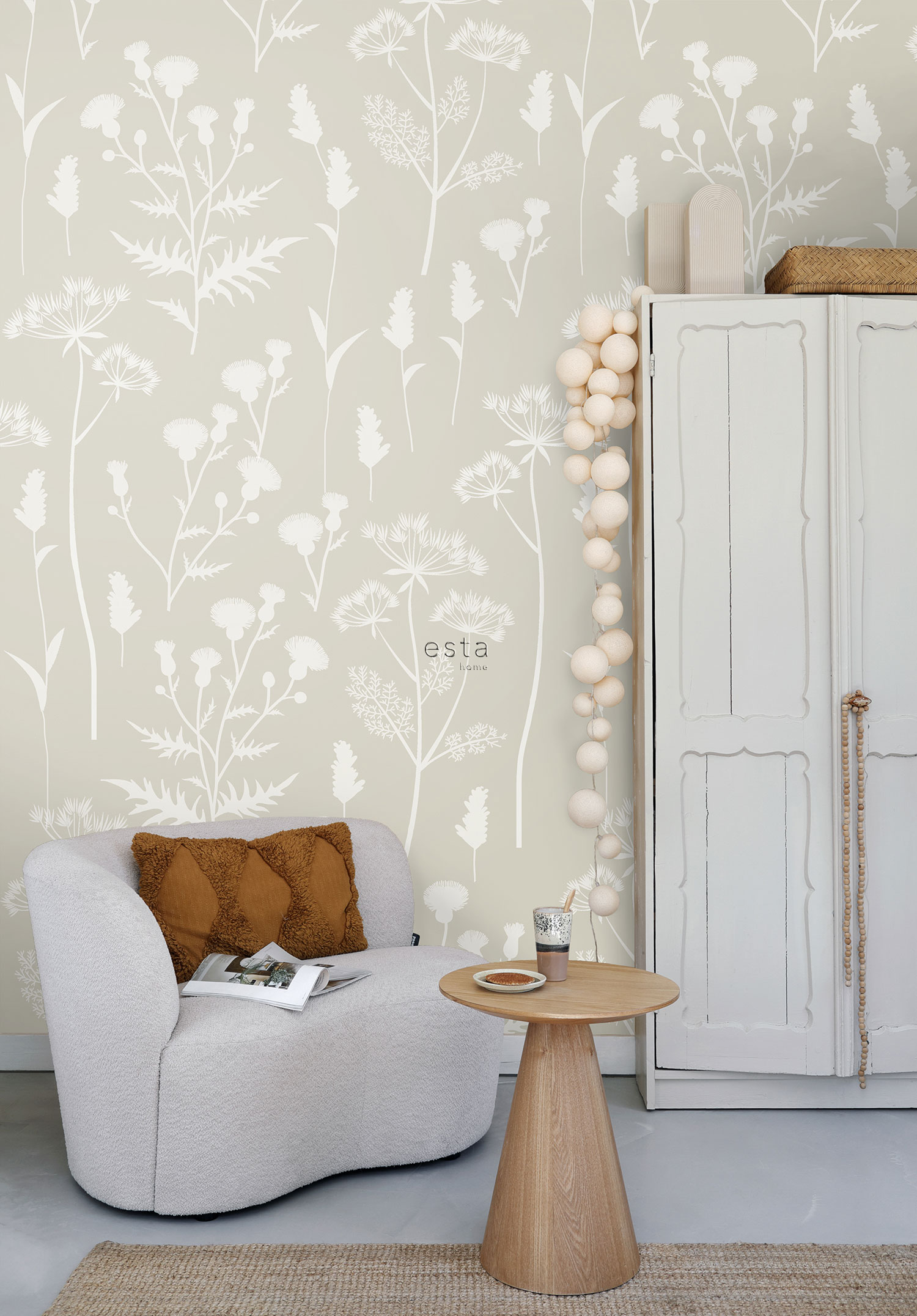 Florale Fototapete, 159217, Vintage Flowers, Esta Home