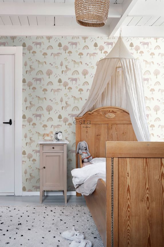 Kindertapete, Regenbögen und Einhörner, 139503, To the Moon and Back, Esta Home