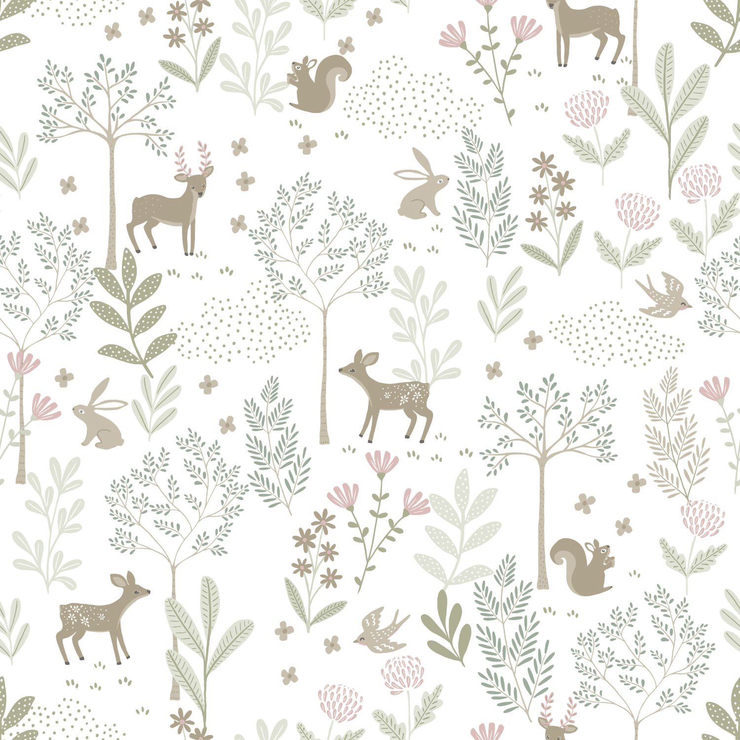 Kindertapete mit Tieren, 139519, To the Moon and Back, Esta Home