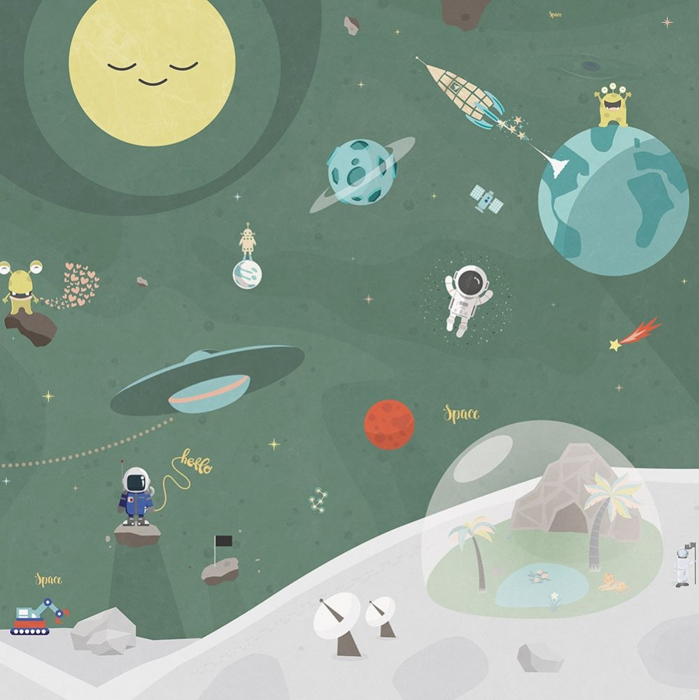 Fototapete für Kinderzimmer 30805b, 279 x 280 cm, Smalltalk, BN International