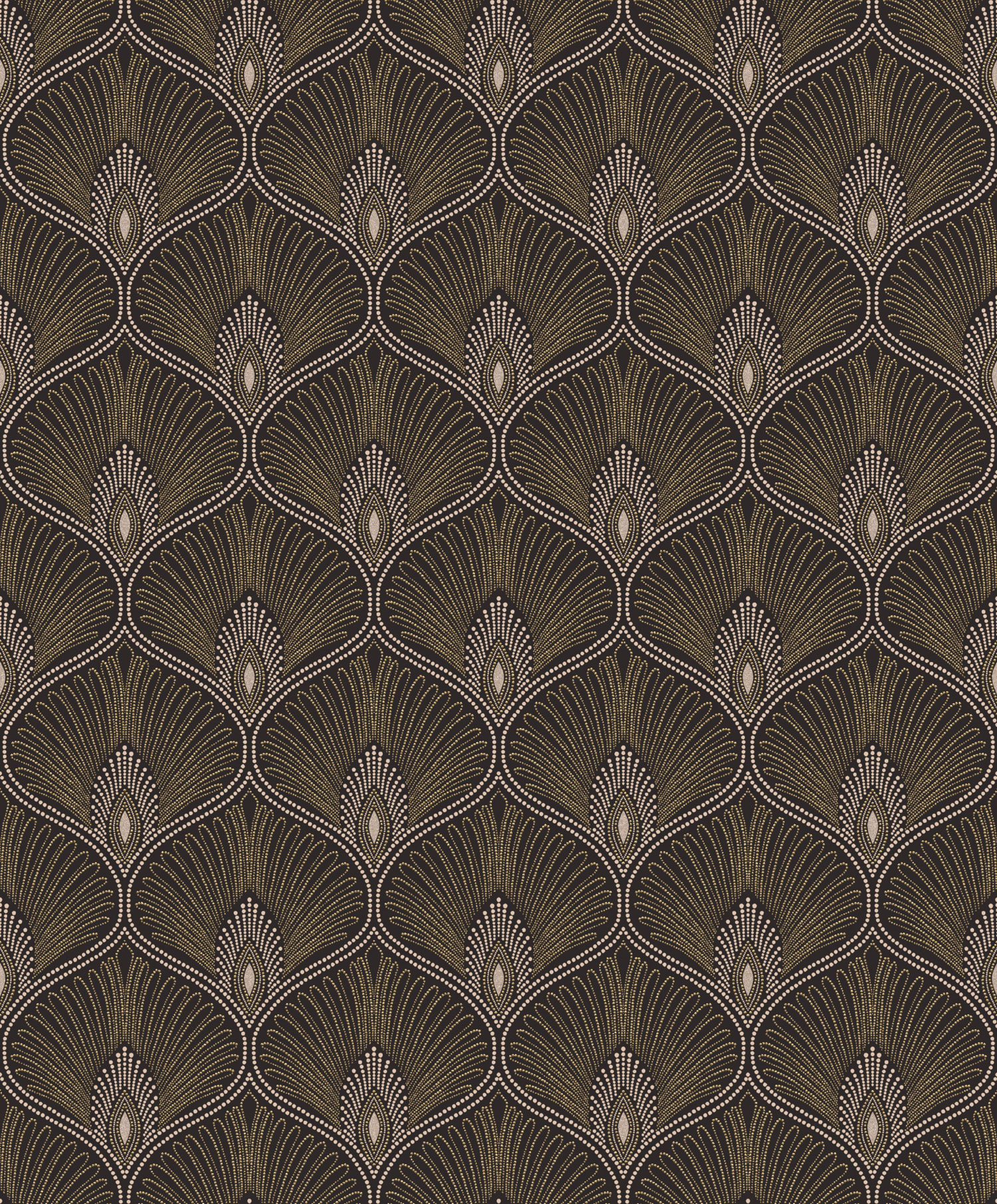 Schwarze Barocktapete, OTH202, Othello, Zoom by Masureel