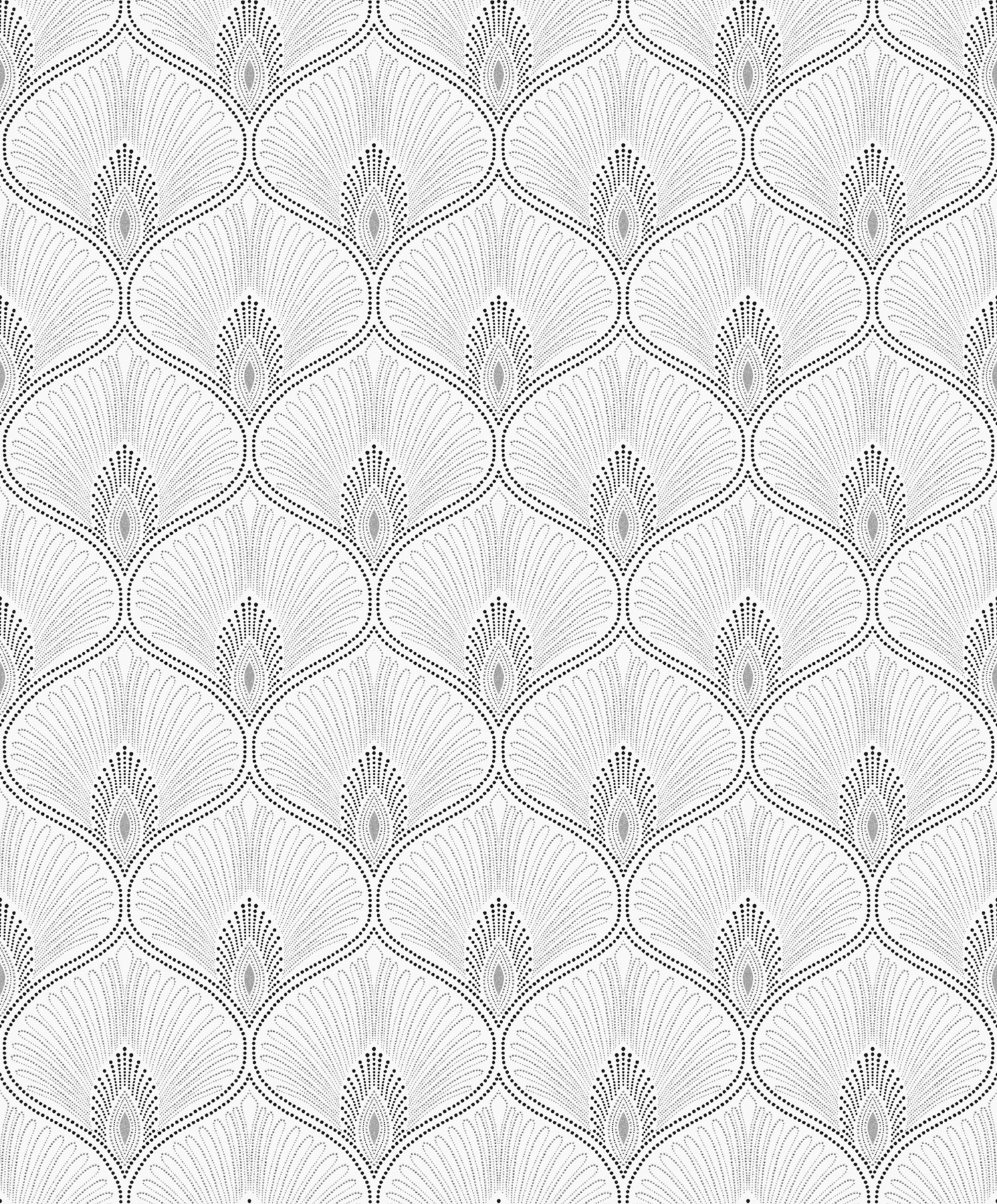 Schwarz-weiße Tapete, OTH207, Othello, Zoom by Masureel