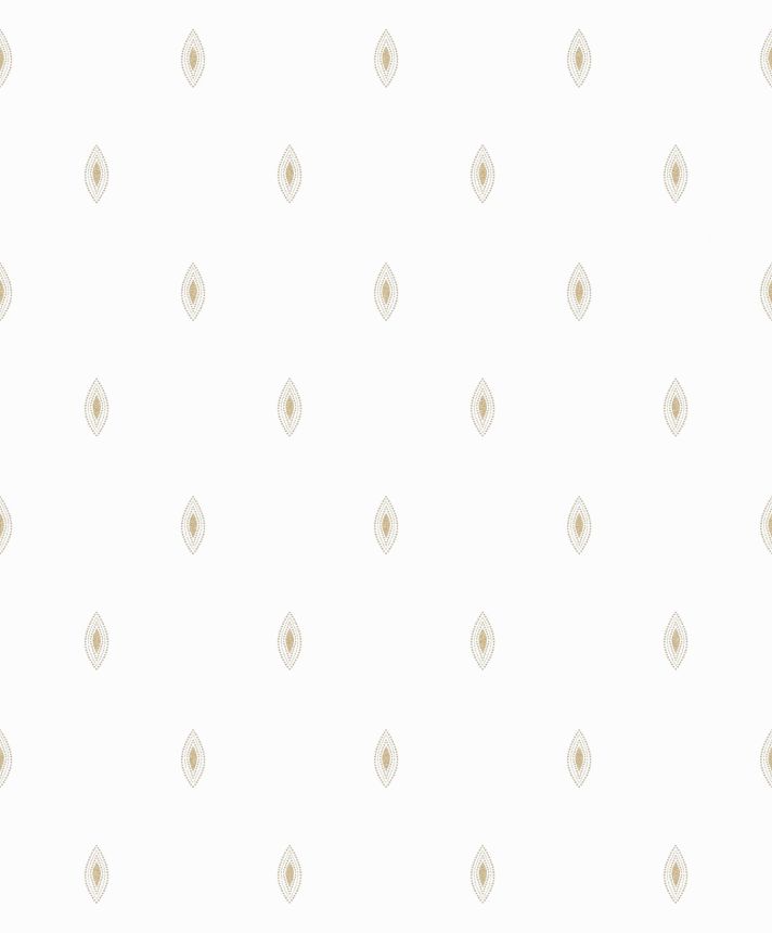 Weiße und goldene Tapete, OTH301, Othello, Zoom by Masureel