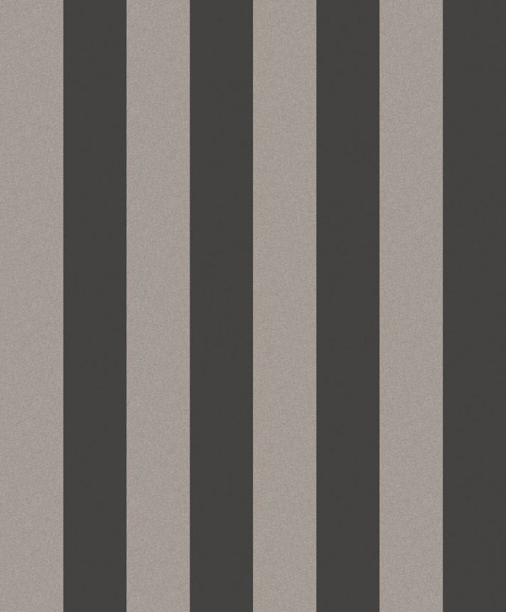 Schwarz-silber gestreifte Tapete, OTH404, Othello, Zoom by Masureel
