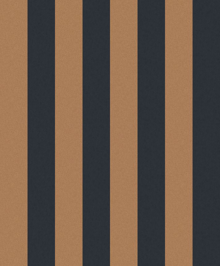 Schwarz-bronze gestreifte Tapete, OTH409, Othello, Zoom by Masureel