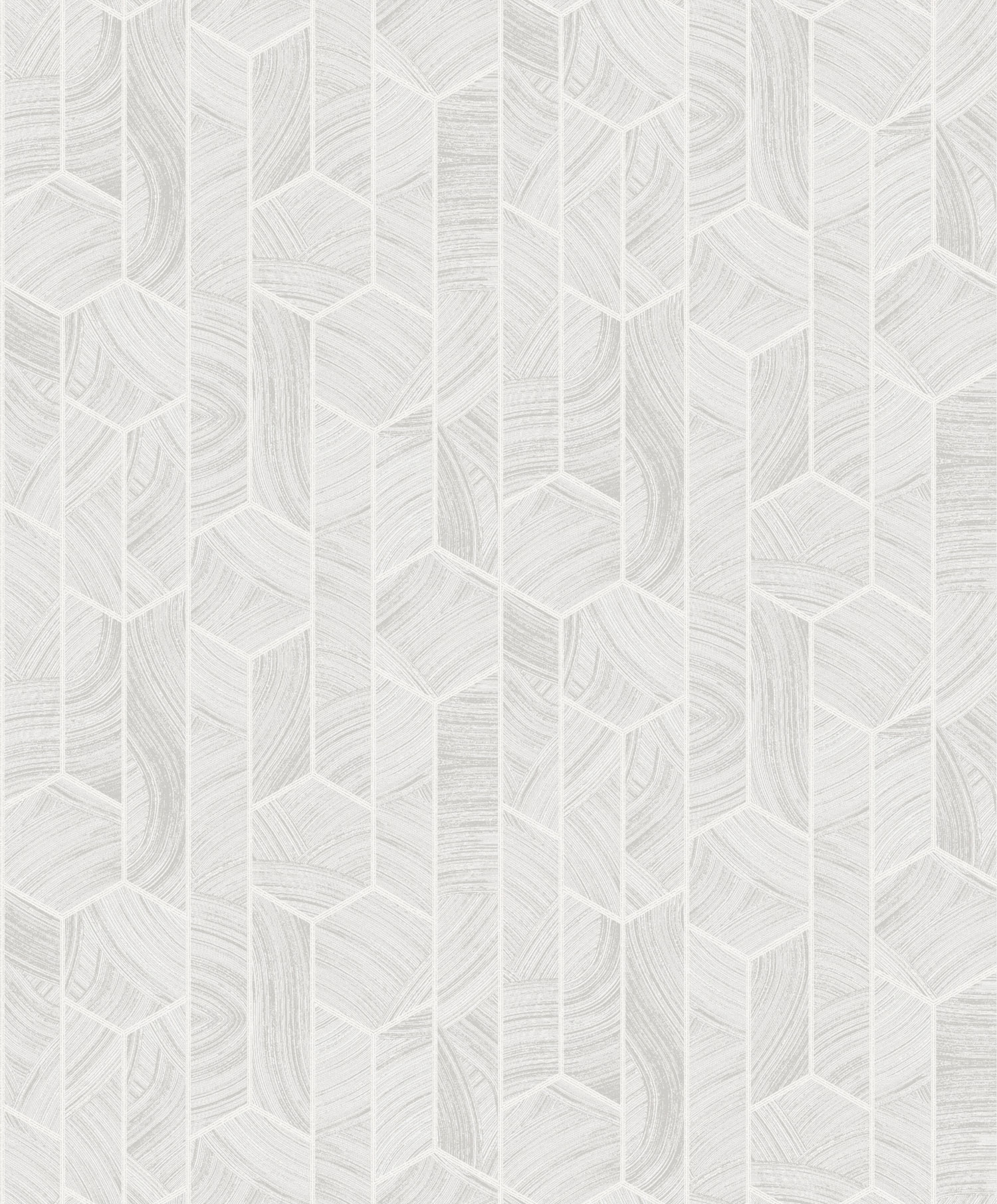 Grau-weiße Tapete mit geometrischem Muster, SUM102, Summer, Khroma by Masureel