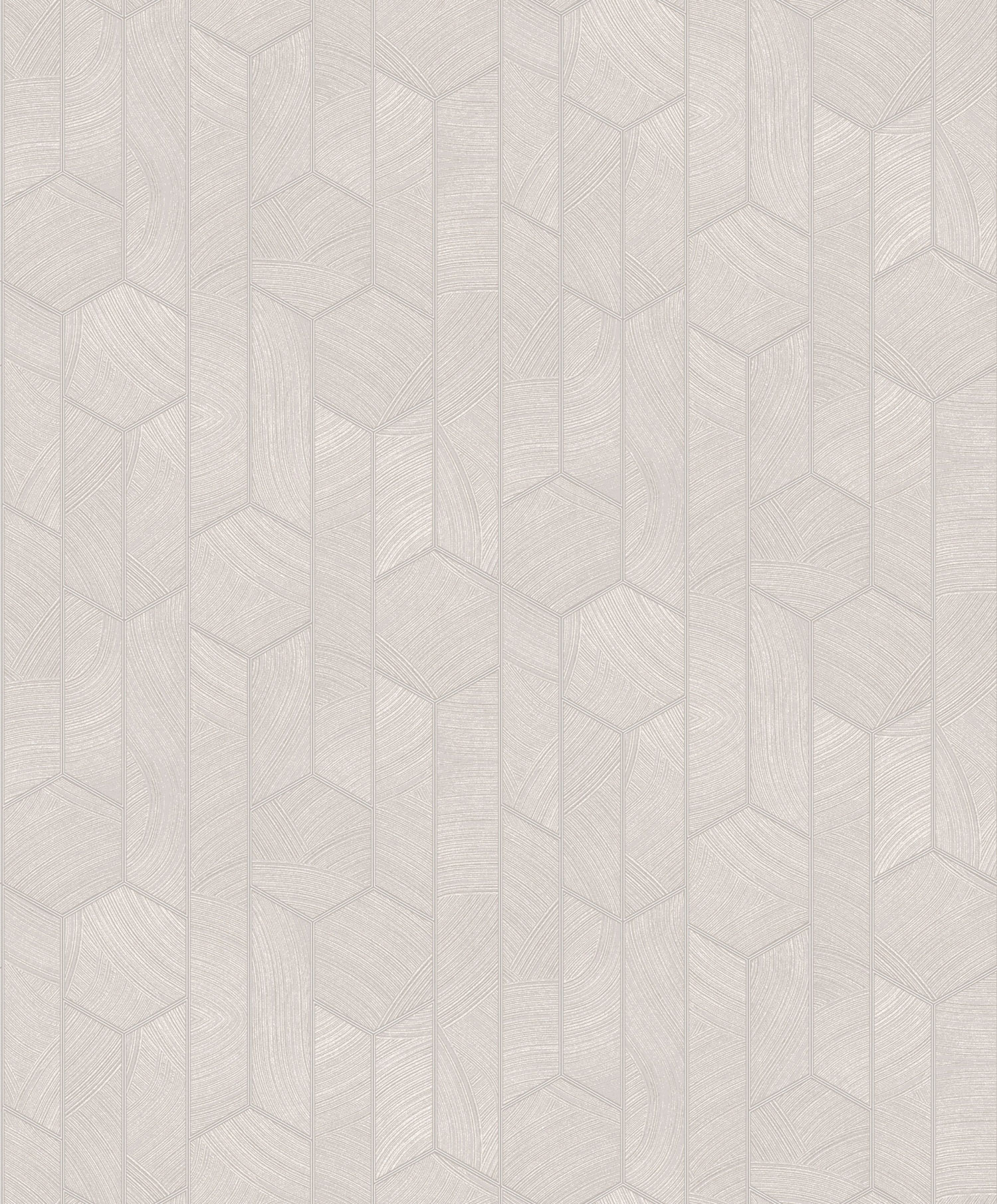 Grau-silberne Tapete mit geometrischem Muster, SUM103, Summer, Khroma by Masureel