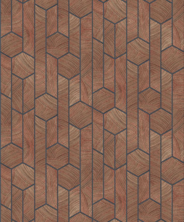 Braune Tapete mit geometrischem Muster, SUM106, Summer, Khroma by Masureel