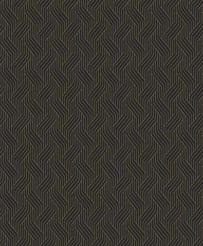 Schwarze geometrische Tapete, ZEN405, Zen, Zoom by Masureel