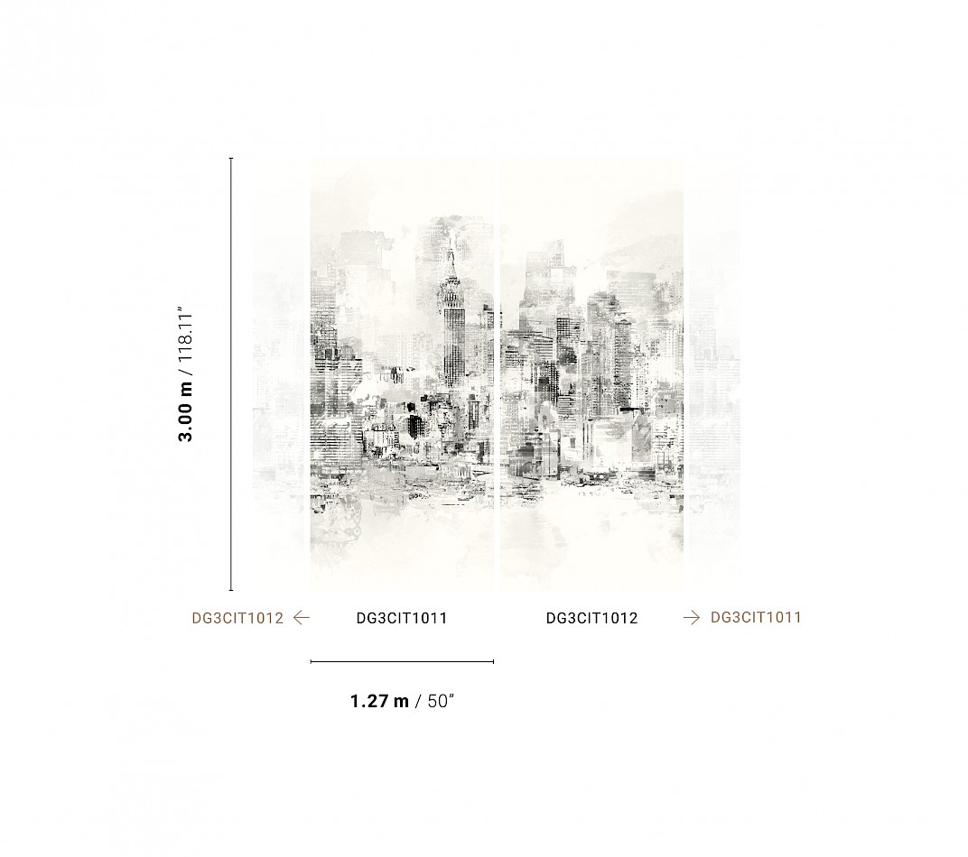 Graue Fototapete, Stadt, DG3CIT1011, Wall Designs III, Khroma by Masureel