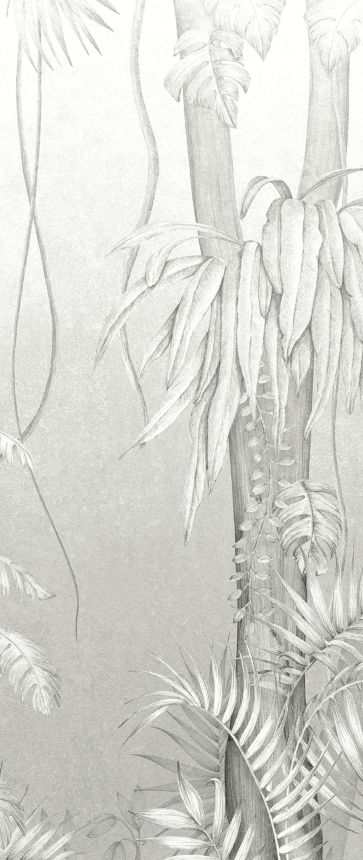 Graue Fototapete, Blätter, Bäume, DG3MOE1013, Wall Designs III, Khroma by Masureel