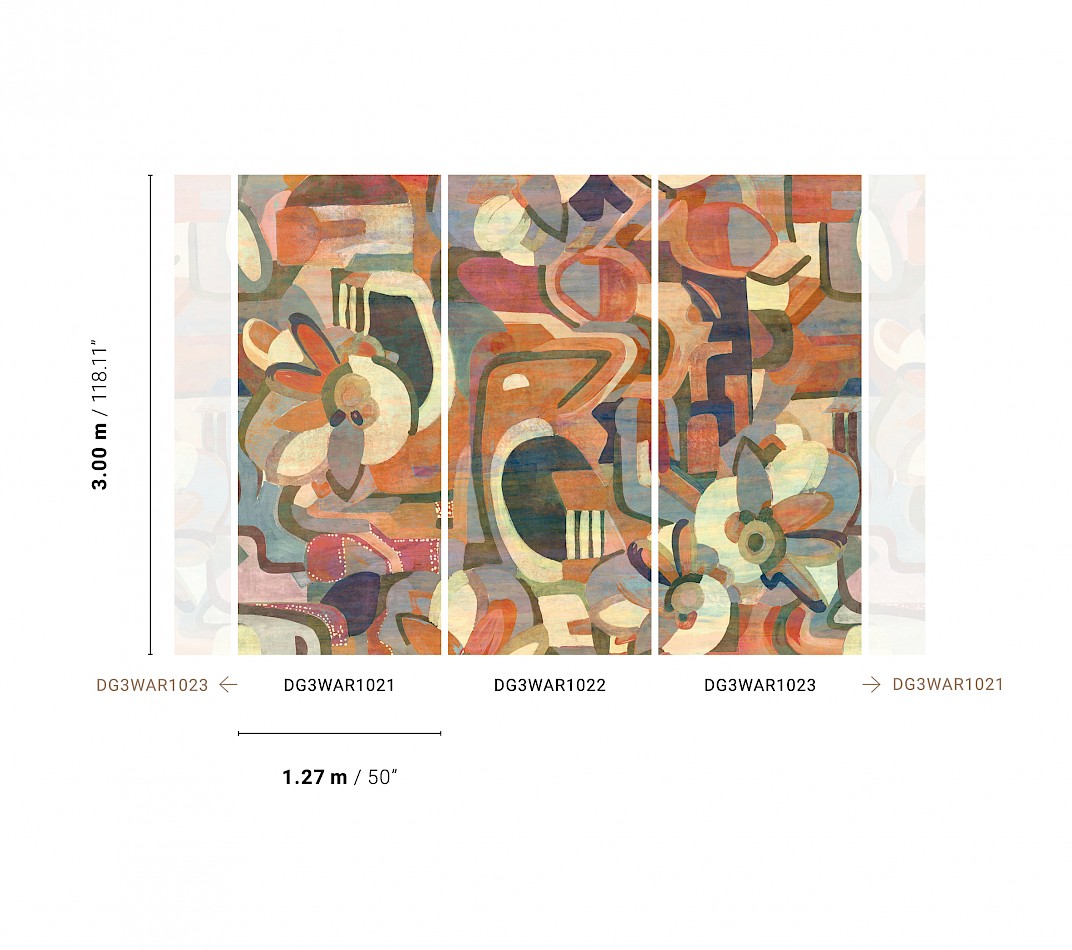 Grafische Fototapete, DG3WAR1022, Wall Designs III, Khroma by Masureel