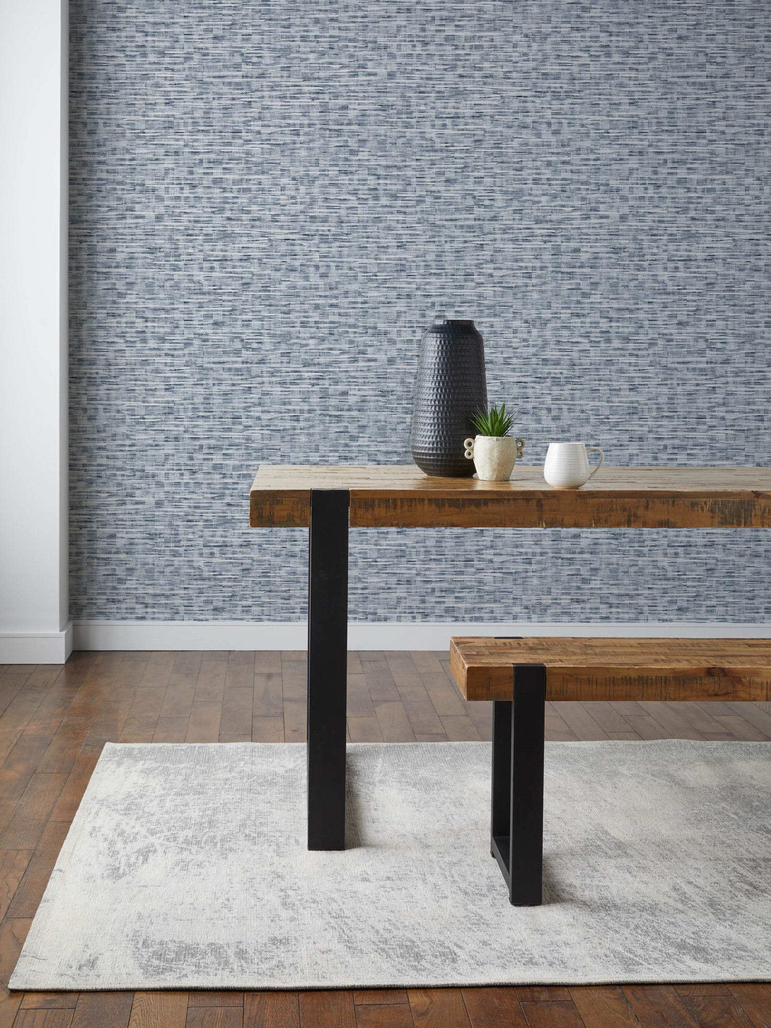 Blaue Tapete, abstraktes Muster, 120205, Next