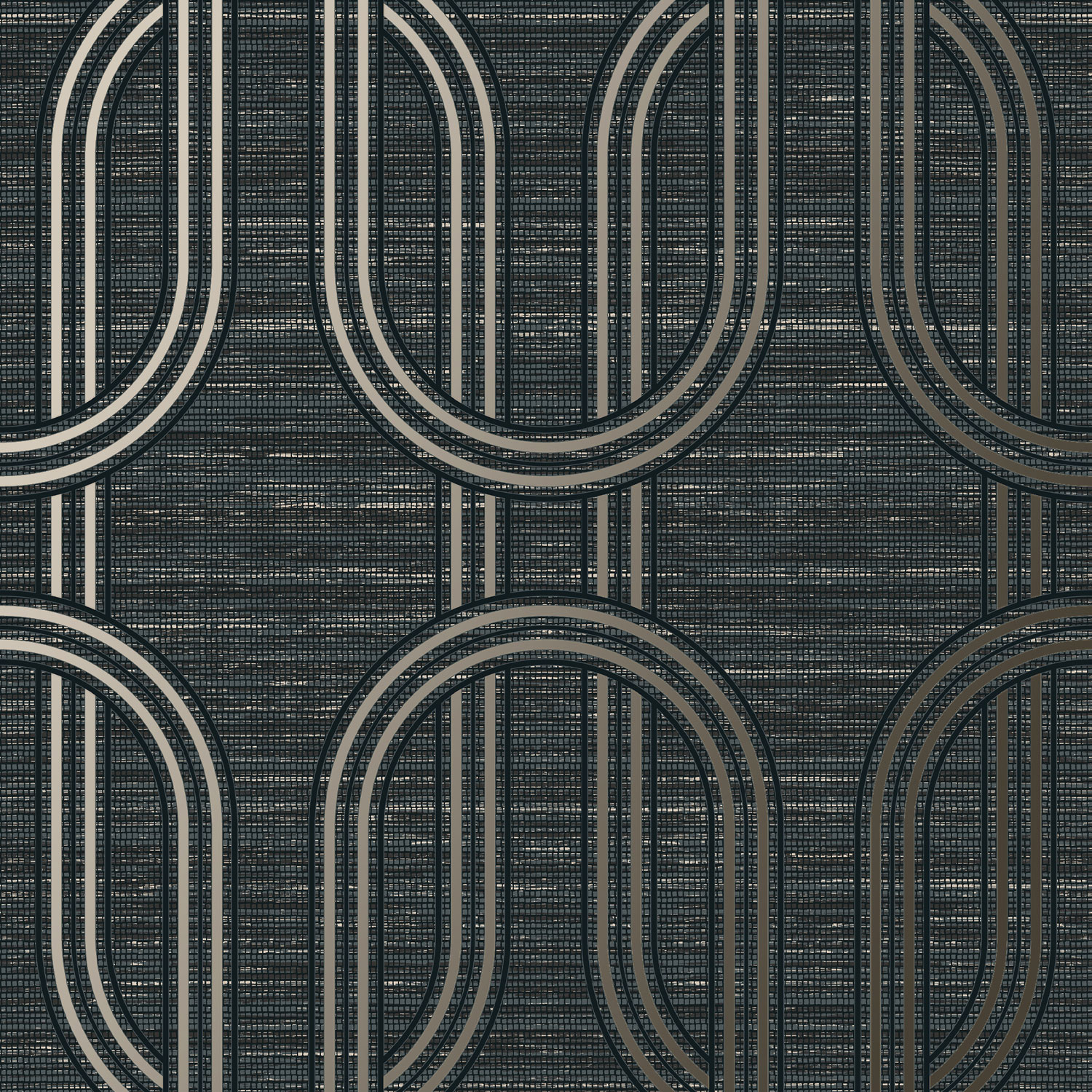 Schwarze Luxustapete mit geometrischen Mustern, 120860, Indulgence, Graham Brown Boutique