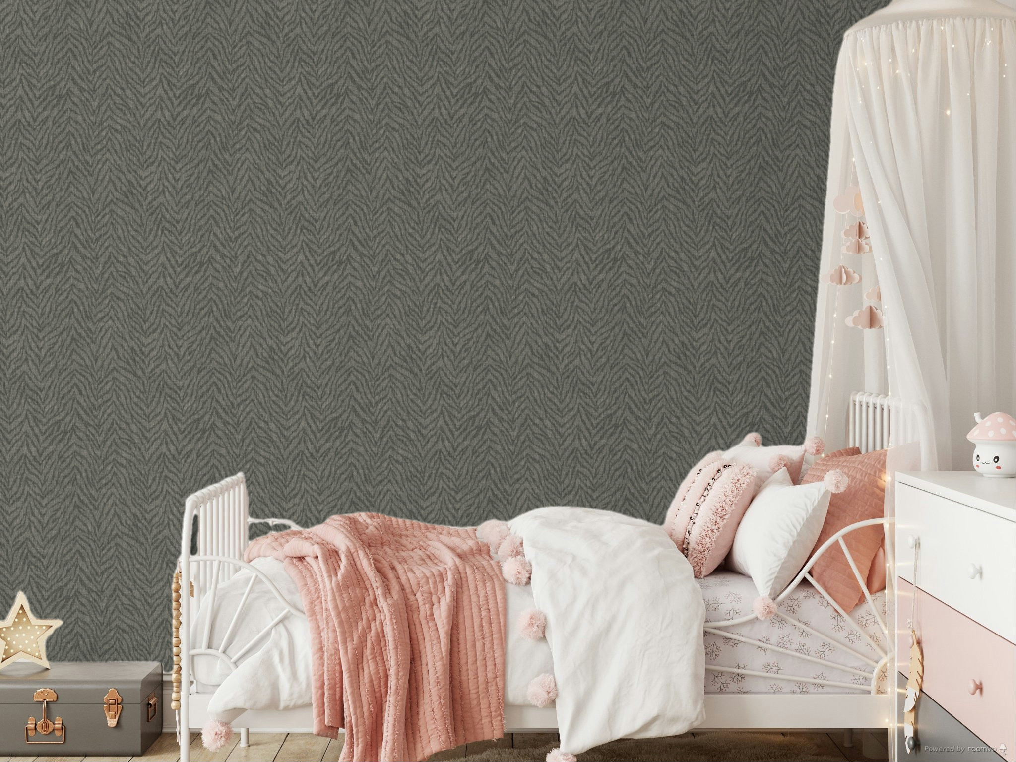 Grau-schwarze Vliestapete A66703, Vavex 2025