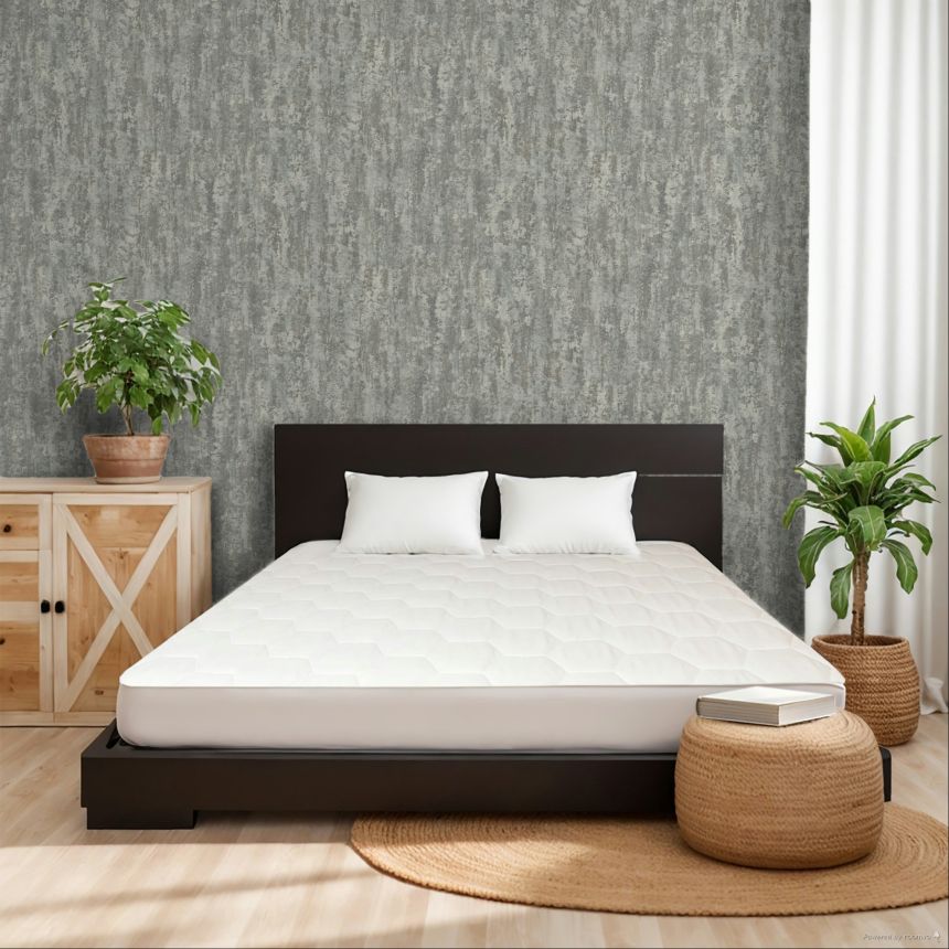 Braungraue Vliestapete, Beton, Stuck, A66903, Vavex 2025