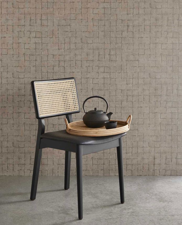 Braungraue Tapete, Stoffimitat, 333452, Emerald, Eijffinger