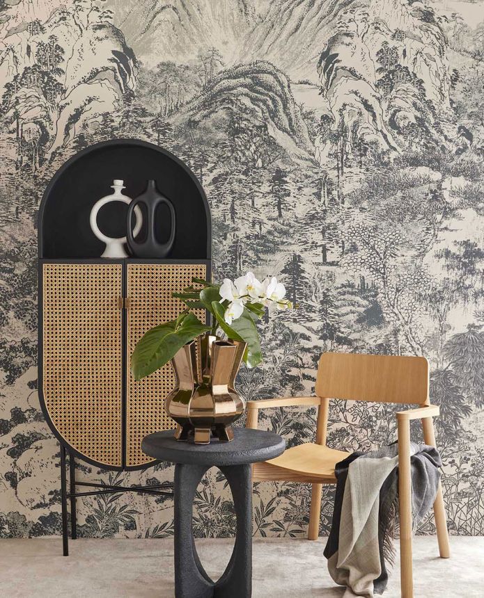 Fototapete, Berglandschaft im Nebel, 333475, Emerald, Eijffinger