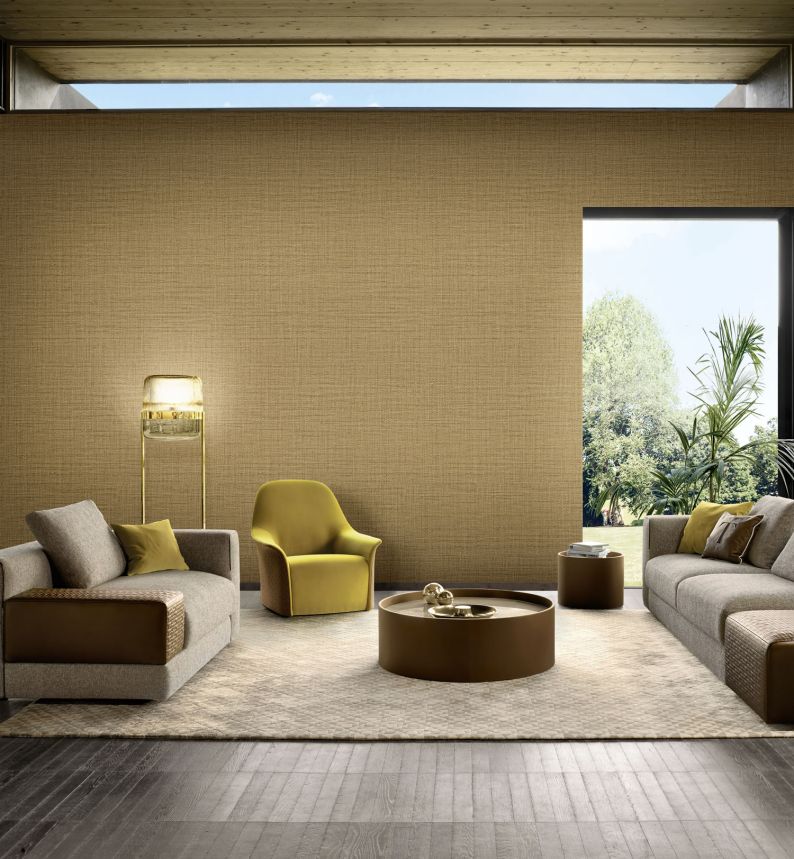 Goldene Luxustapete, Stoffimitat, Z18942, Trussardi 7, Zambaiti Parati