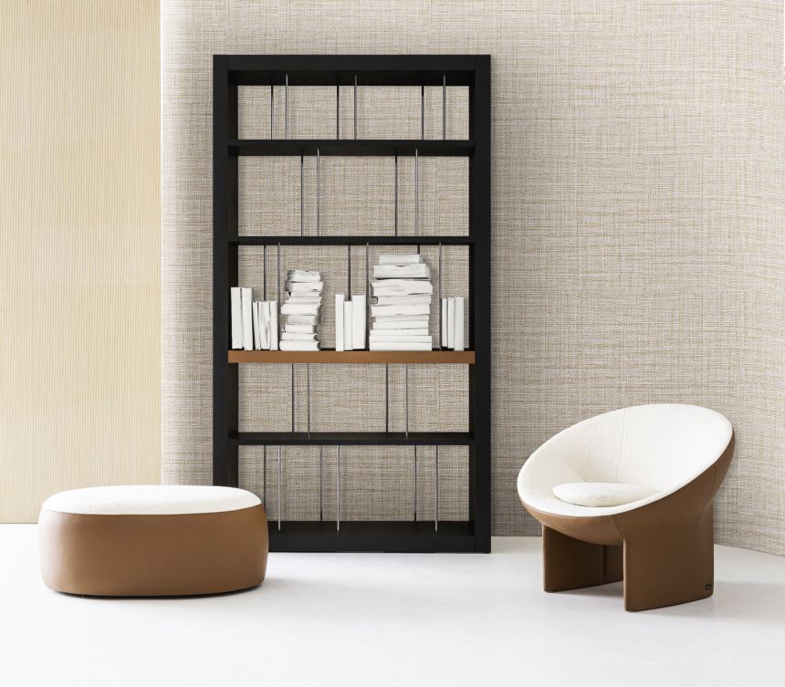 Cremefarbene Luxustapete, Stoffimitat, Z18944, Trussardi 7, Zambaiti Parati