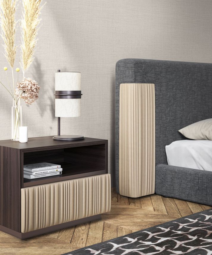 Graue Luxustapete, Stoffimitat, Z18949, Trussardi 7, Zambaiti Parati