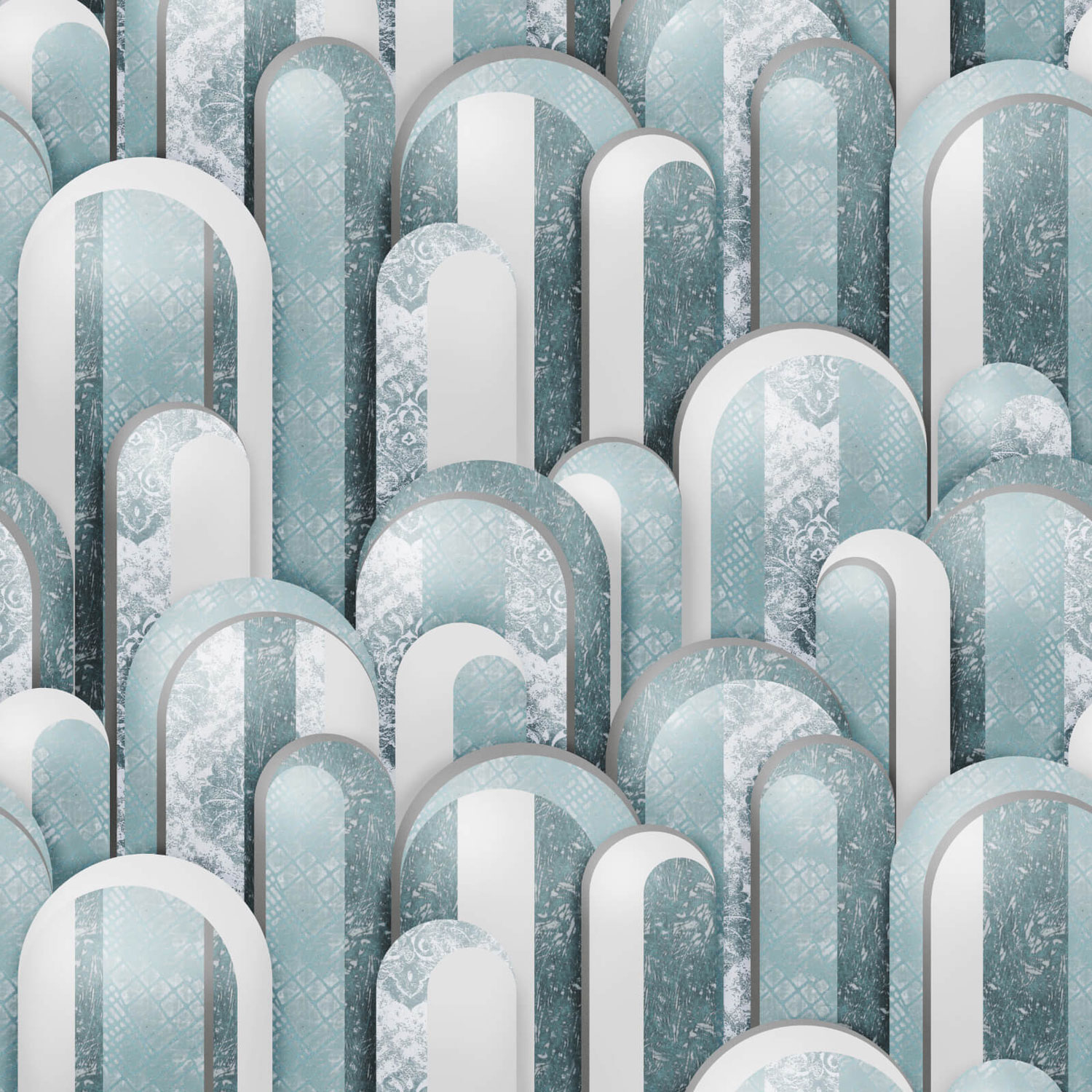 Luxuriöse geometrische Fototapete, Arkaden, Z18975, Trussardi 7, Zambaiti Parati