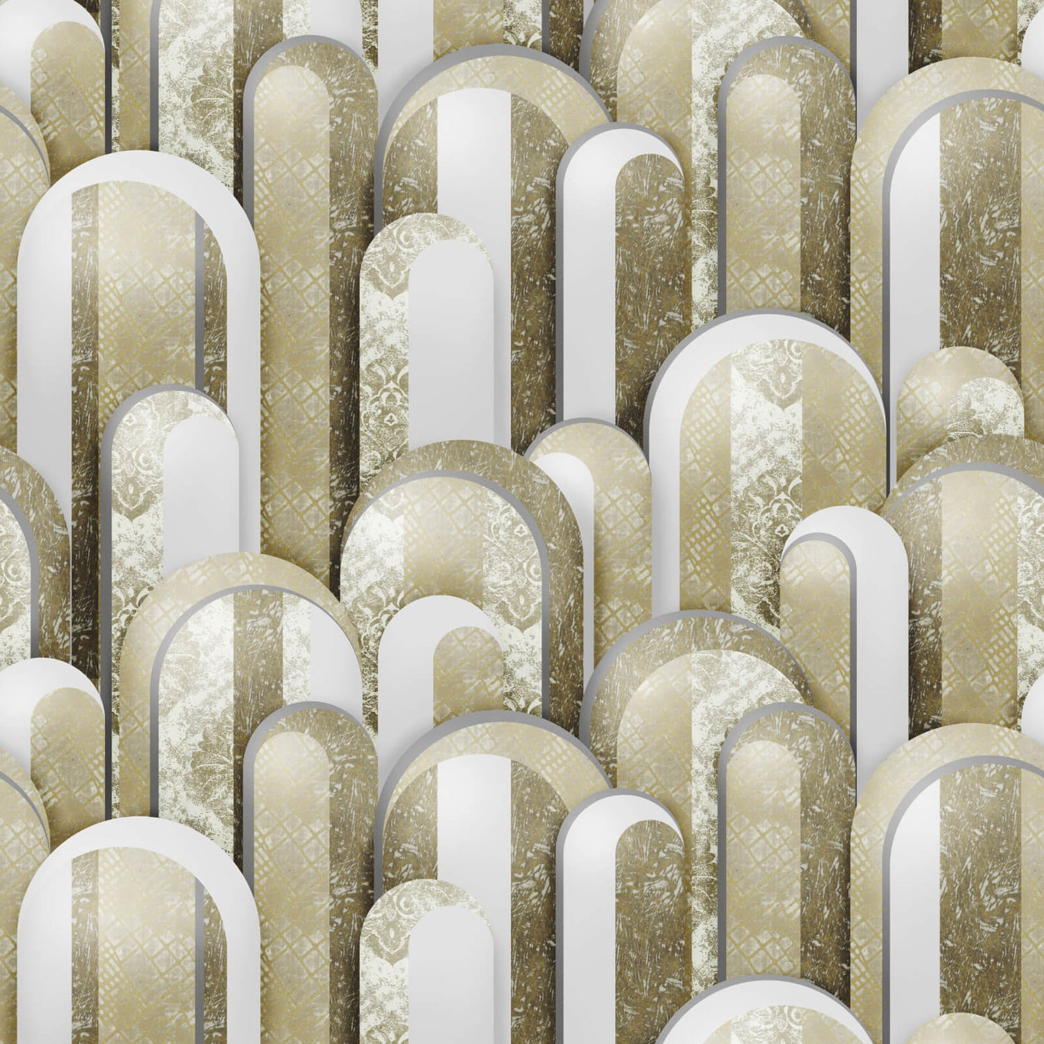 Luxuriöse geometrische Fototapete, Arkaden, Z18976, Trussardi 7, Zambaiti Parati
