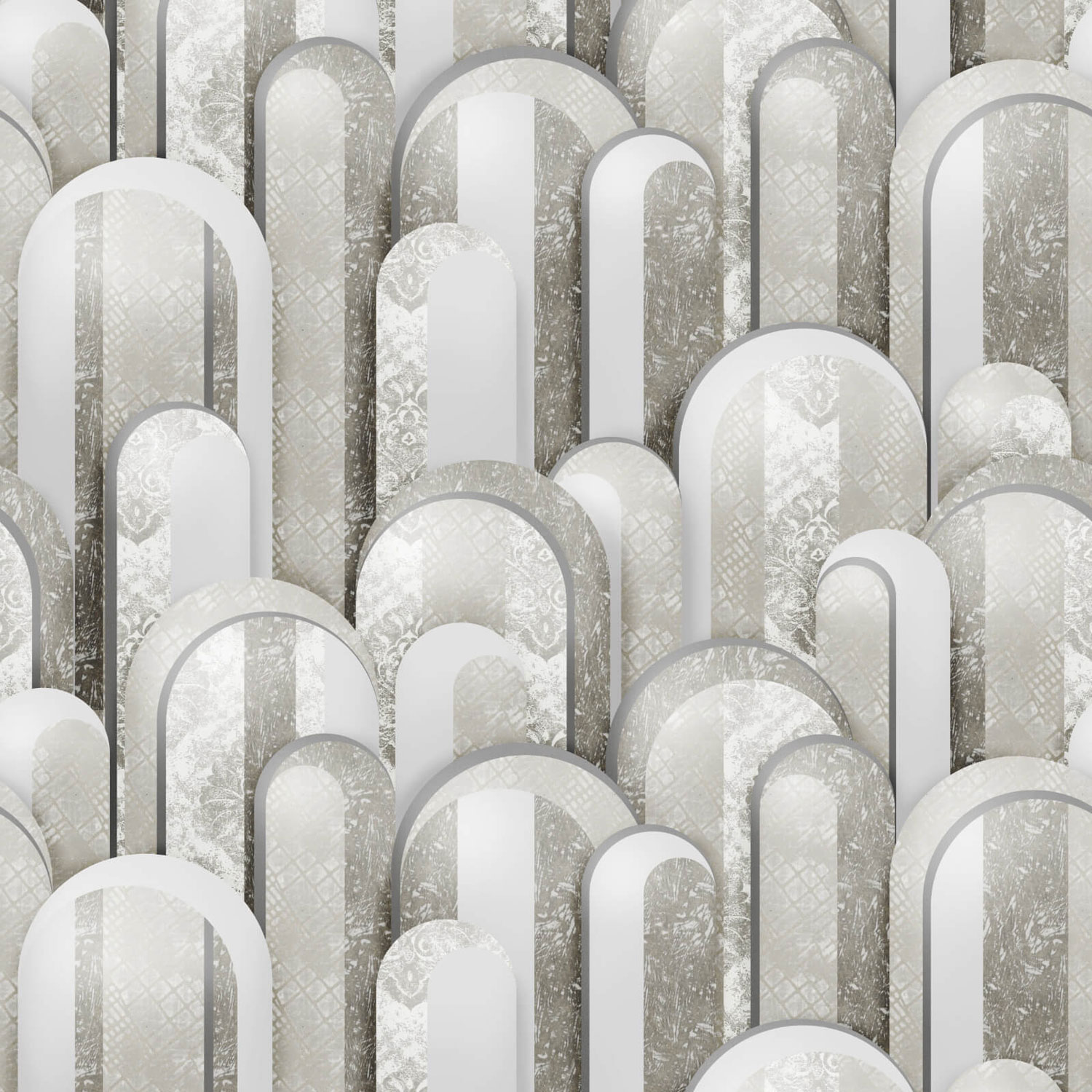 Luxuriöse geometrische Fototapete, Arkaden, Z18977, Trussardi 7, Zambaiti Parati