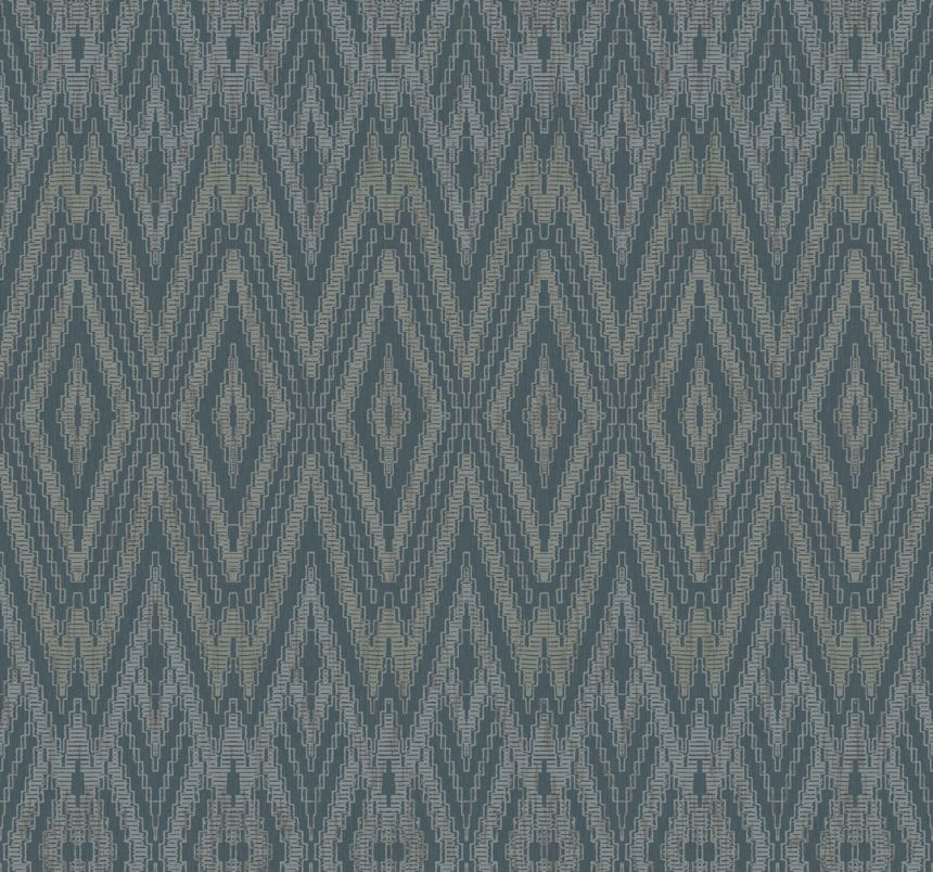 Blaue geometrische Vliestapete, EV3915, Candice Olson Casual Elegance, York