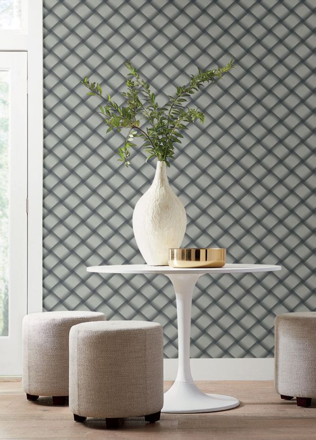 Blaue geometrische 3D-Tapete, EV3969, Candice Olson Casual Elegance, York