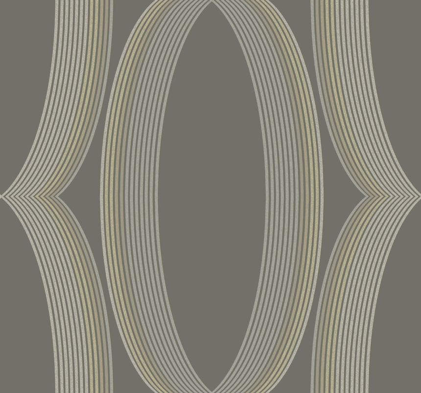 Braune Tapete mit geometrischem Muster, EV3986, Candice Olson Casual Elegance, York