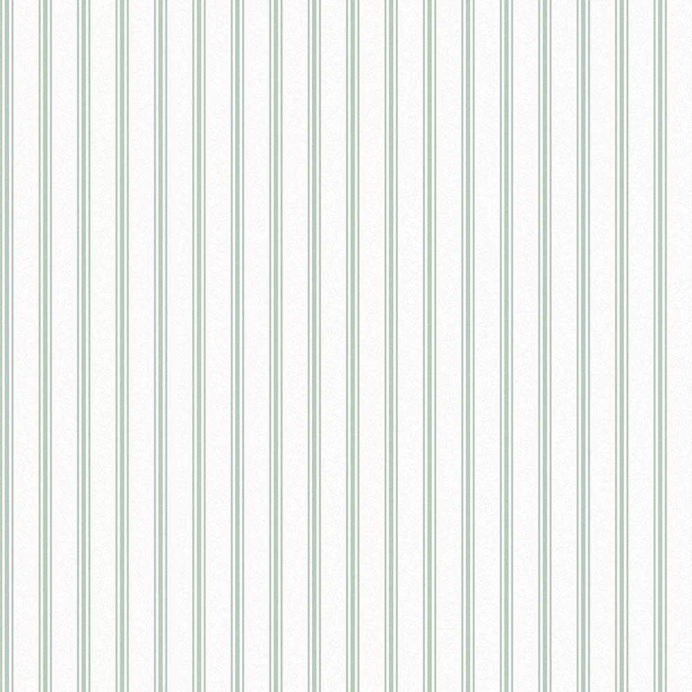 Weiß-grün gestreifte Vliestapete, 118483, Laura Ashley 3