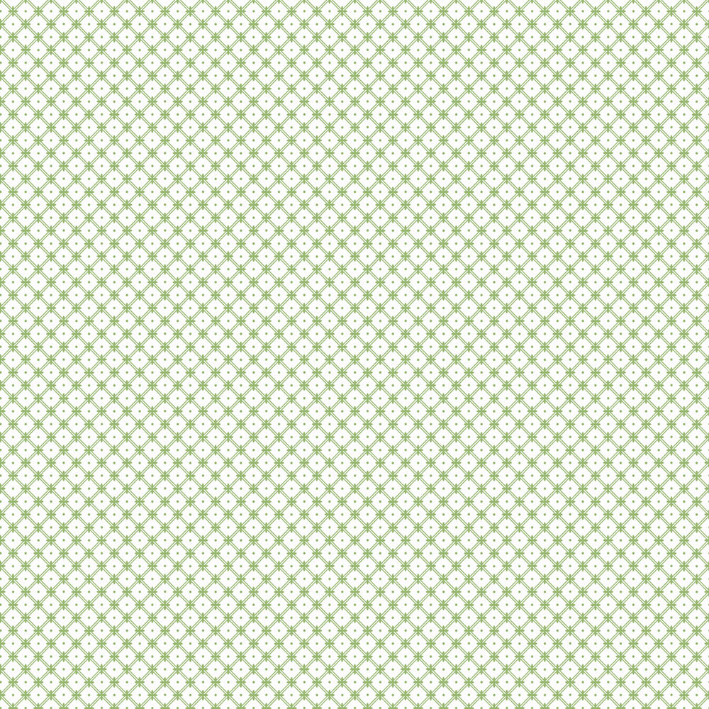 Weiß-grüne Vliestapete, Gittermuster, 119848, Laura Ashley 3