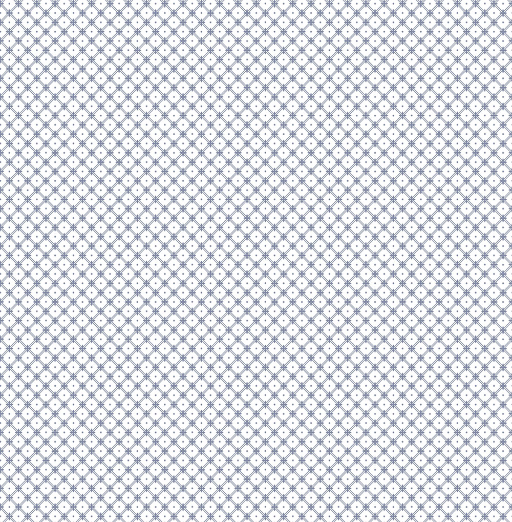 Weiß-blaue Vliestapete mit Gittermuster, 120135, Laura Ashley 3