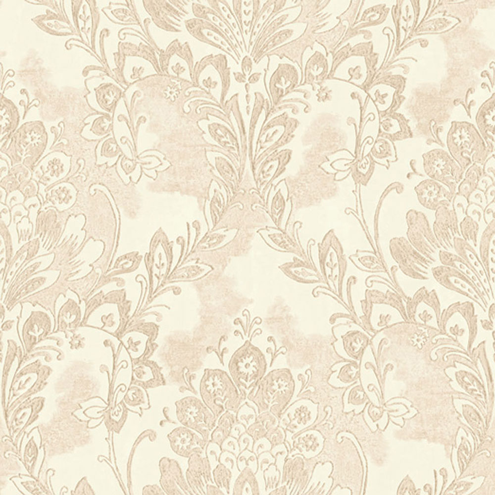 Cremebeige Vliestapete mit Barockmotiv 78416, Makalle II, Limonta