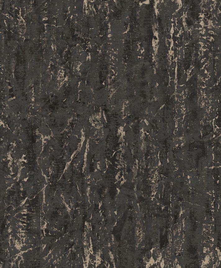 Luxuriöse schwarze strukturierte Vliestapete, 57608, Aurum II, Limonta