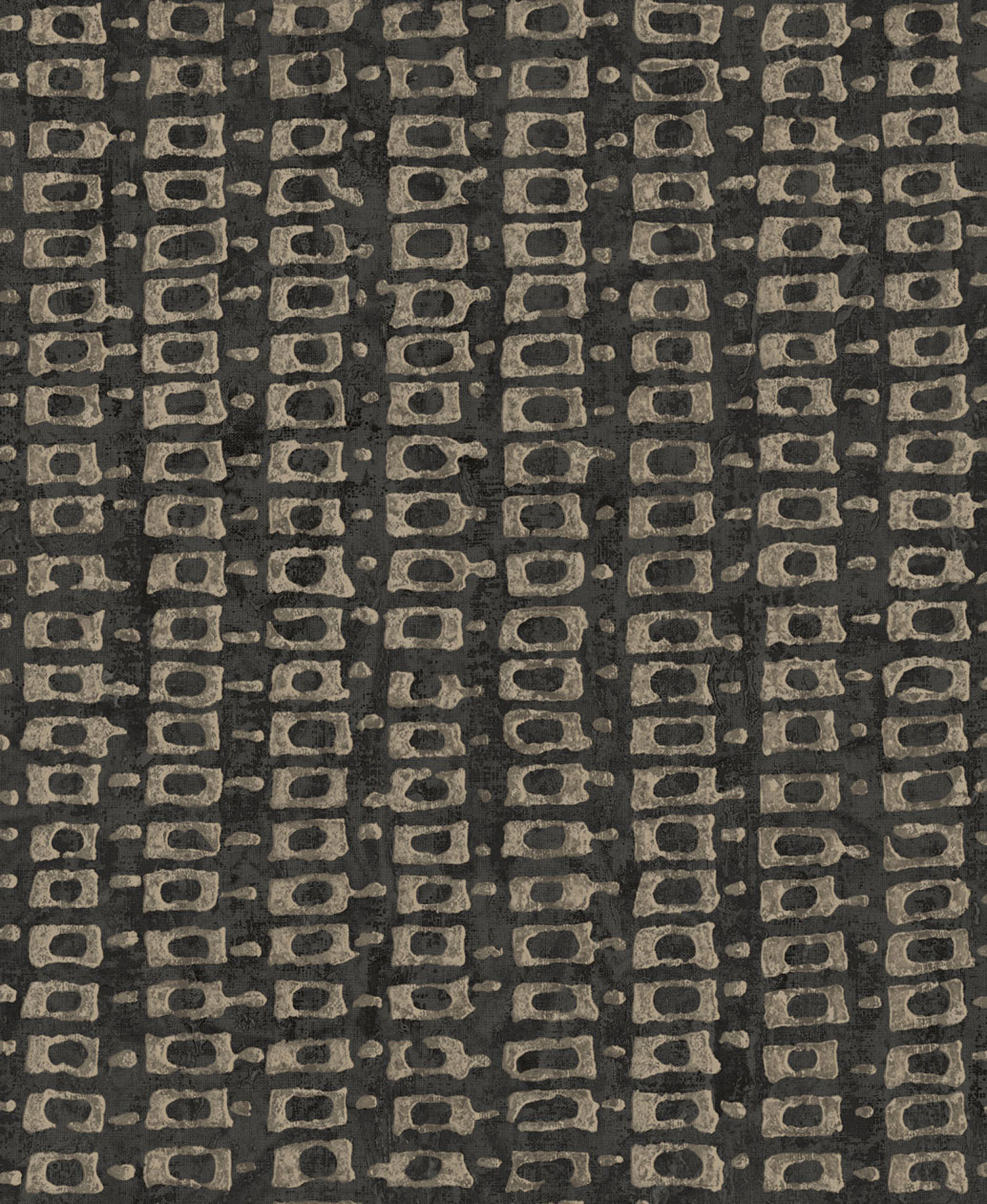 Schwarze Luxustapete mit geometrischen Mustern, 58708, Aurum II, Limonta