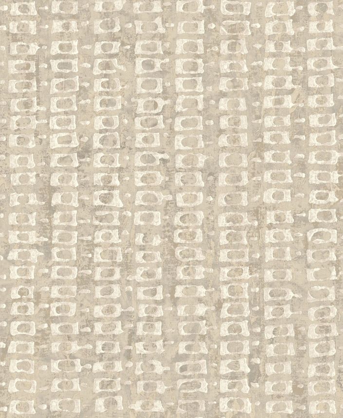 Beige-graue Luxustapete mit geometrischen Mustern, 58723, Aurum II, Limonta