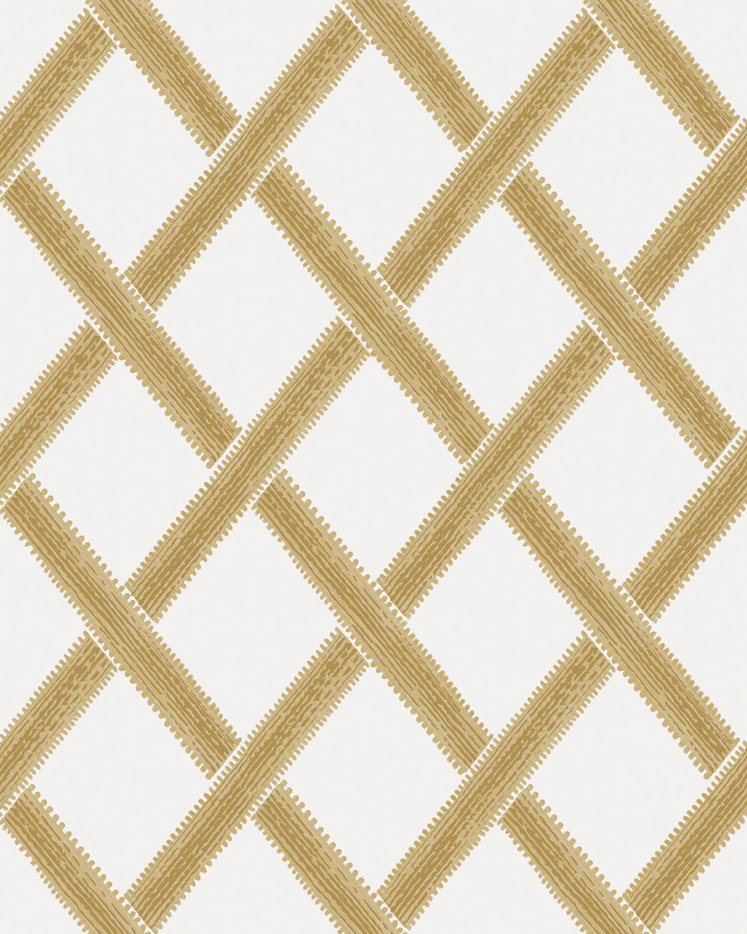 Weiß-ockerfarbene geometrische Vliestapete, 120635, Retreat, Graham&Brown Premium