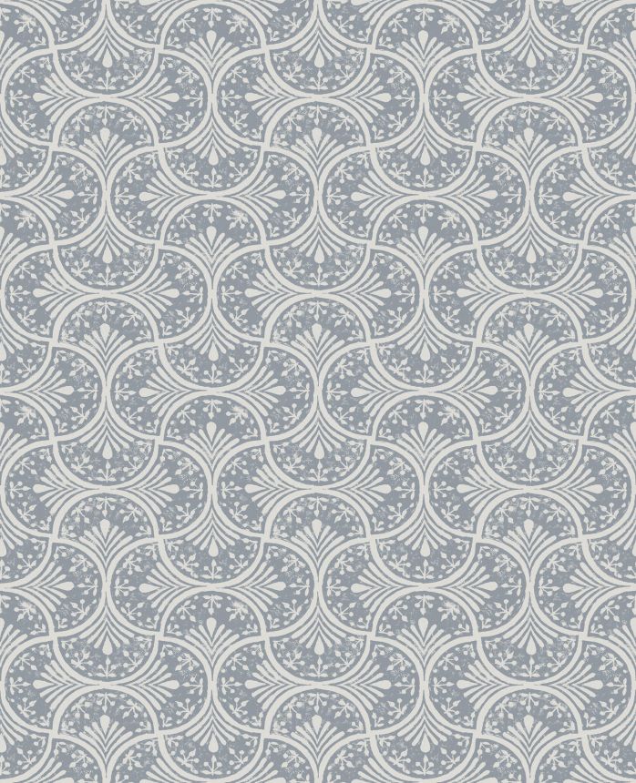 Weiß-blaue geometrische Vliestapete, 120636, Retreat, Graham&Brown Premium