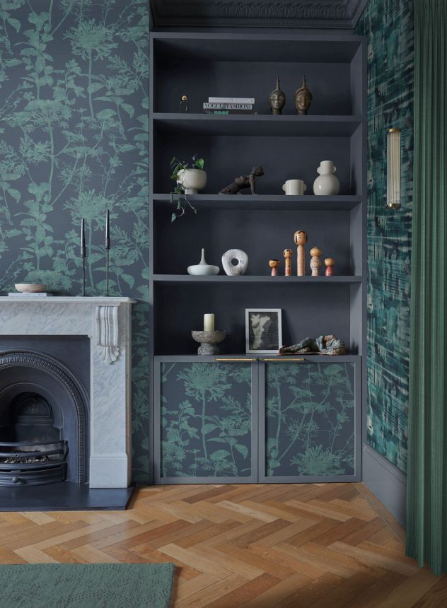 Blaugrüne Vliestapete, Natur, Gräser, 121429, New Eden, Graham&Brown Premium